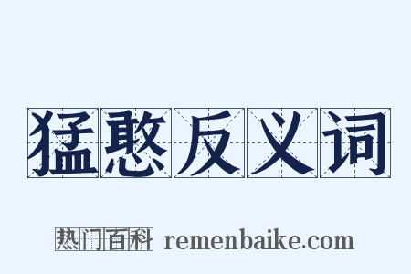 猛憨反义词是什么意思的图片
